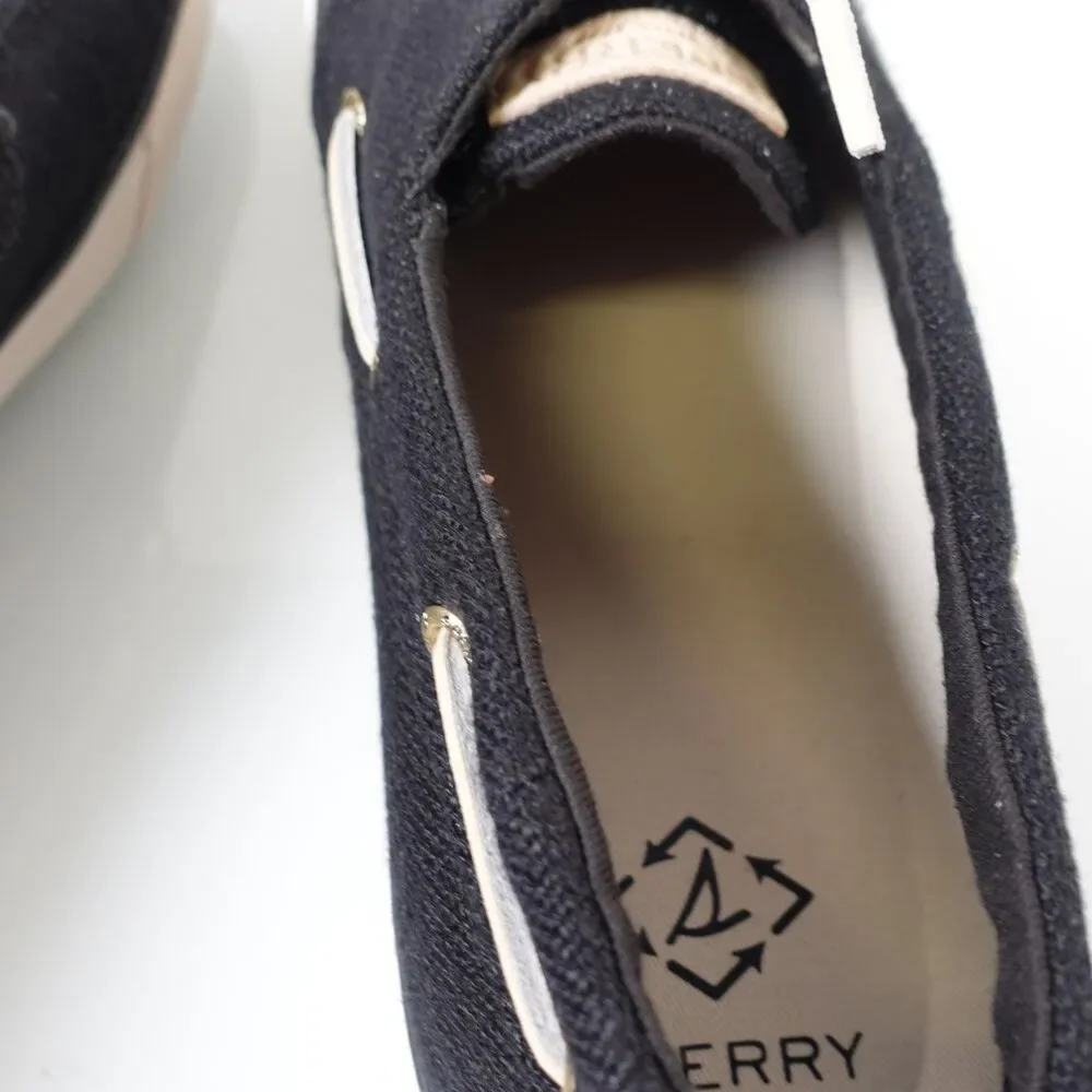 Men's Sperry SeaCycled Bahama II Baja Sneaker Black Canva Size 16 Model STS24987